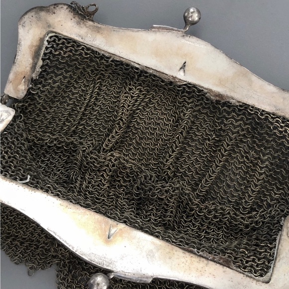 Antique Mesh Chatelaine or Evening Purse - Victorian/Edwardian Era